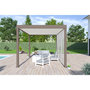 Voir la diapositive 6 : Pergola Bioclimatique autoportée 3x4 m - Aluminium - Taupe/blanc -  VS OmBREA®
