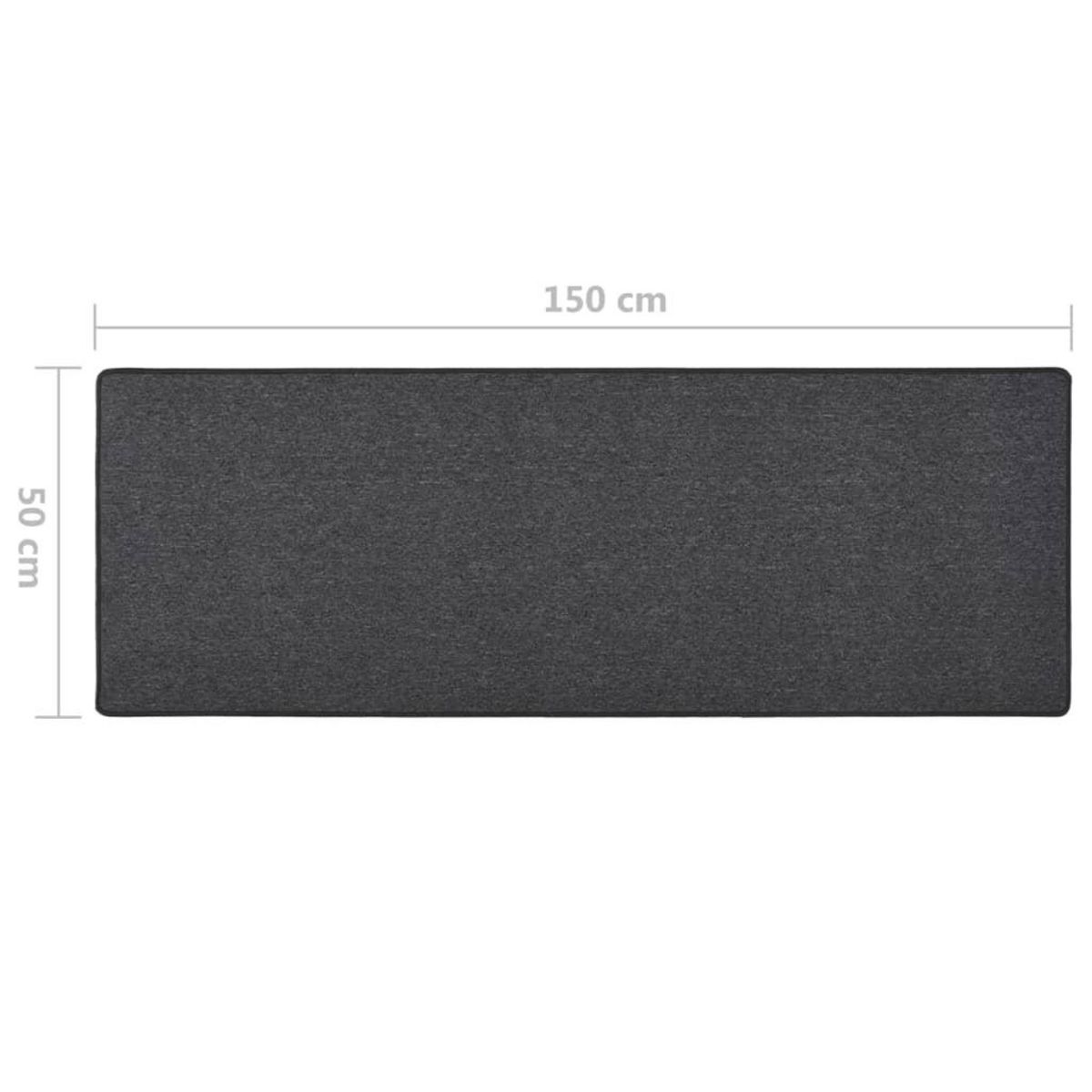 VIDAXL Tapis de couloir Anthracite 50x150 cm
