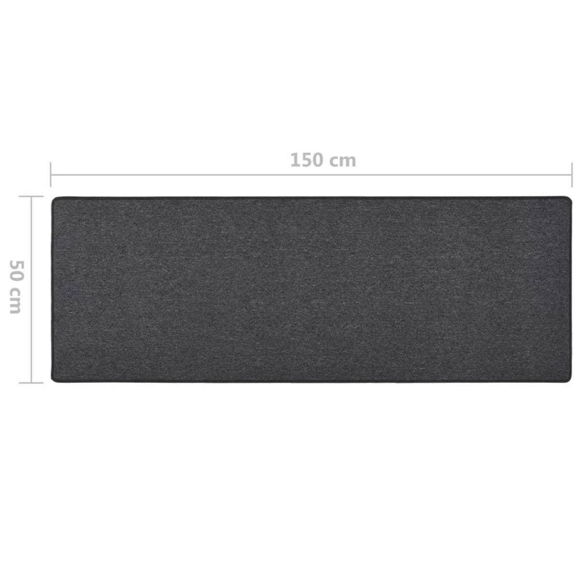 VIDAXL Tapis de couloir Anthracite 50x150 cm