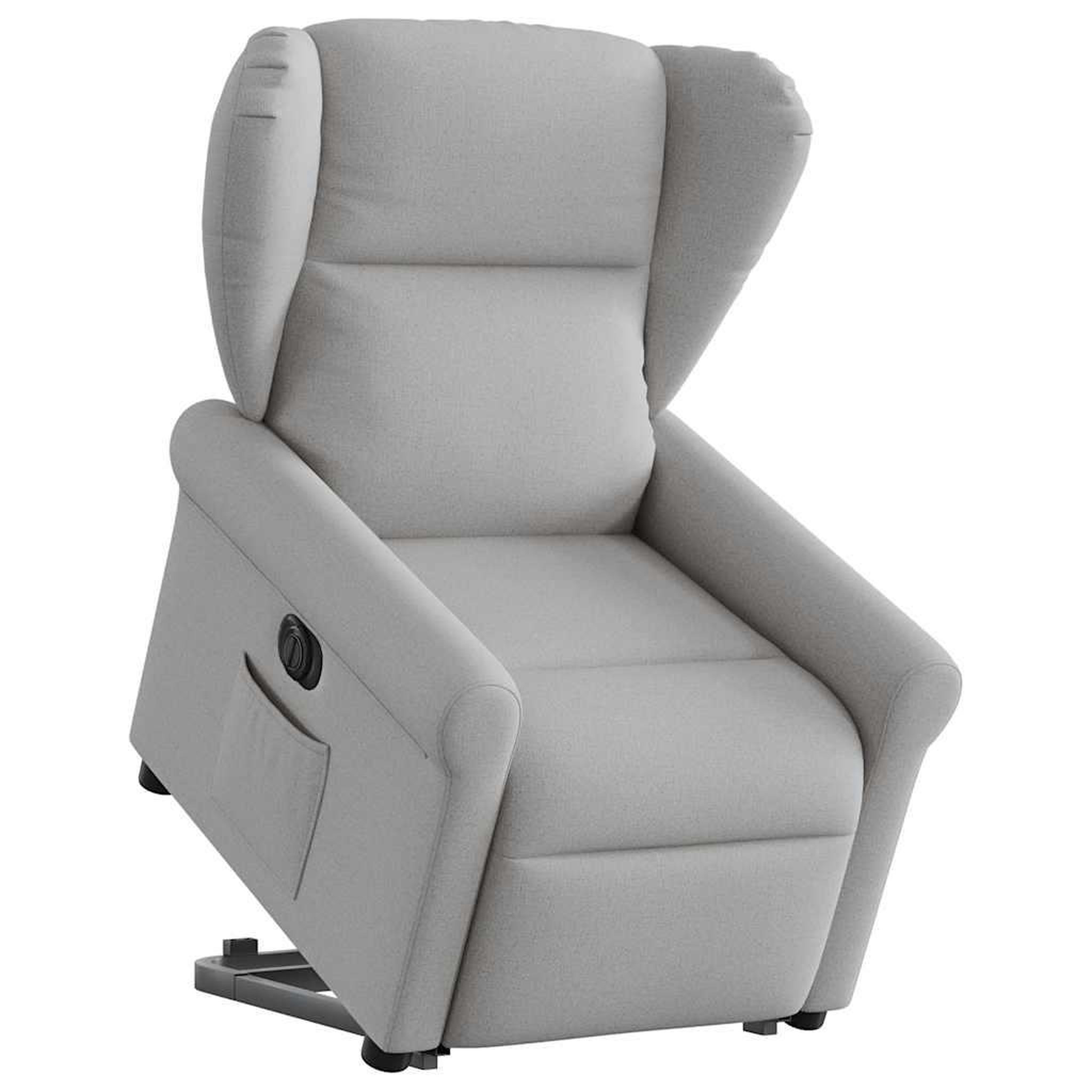 VIDAXL Fauteuil inclinable electrique gris nuage tissu