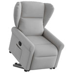 VIDAXL Fauteuil inclinable electrique gris nuage tissu