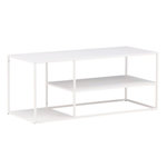 Paris Prix Table Basse Avec Étagères  Staal  120cm Blanc