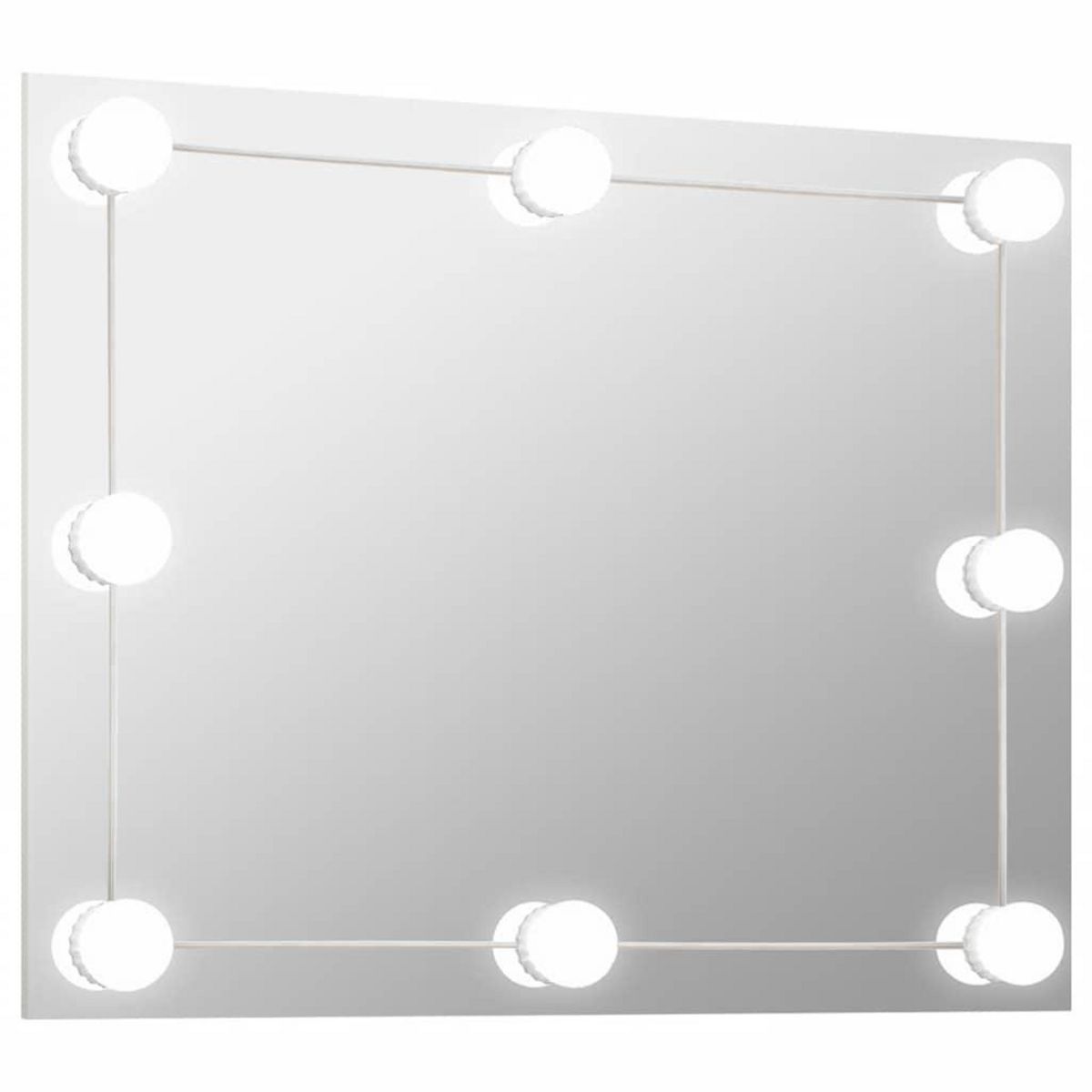 VIDAXL Miroir mural sans cadre avec lampes LED Rectangulaire Verre