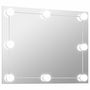 Voir la diapositive 2 : VIDAXL Miroir mural sans cadre avec lampes LED Rectangulaire Verre