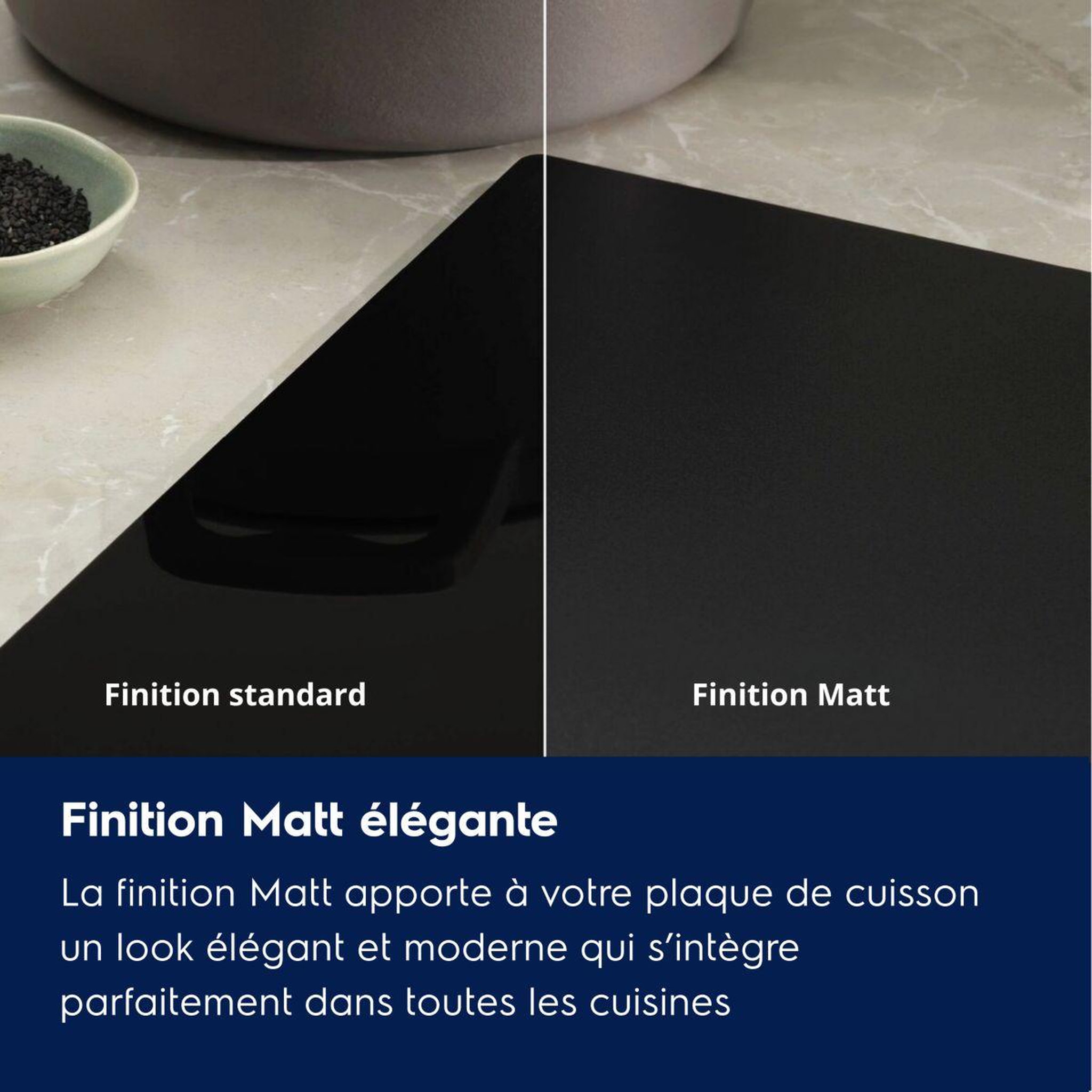 Voir la diapositive 3 : ELECTROLUX Plaque induction LIB60320CL Matt - Finition Noir Mat 3 foyers