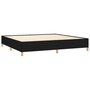 Voir la diapositive 4 : VIDAXL Sommier a lattes de lit avec matelas Noir 200x200 cm Tissu