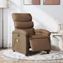 Voir la diapositive 1 : VIDAXL Fauteuil inclinable de massage electrique marron tissu