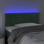 Voir la diapositive 3 : VIDAXL Tete de lit a LED Vert fonce 100x5x78/88 cm Velours