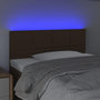Voir la diapositive 3 : VIDAXL Tete de lit a LED Marron Fonce 90x5x78/88 cm Tissu