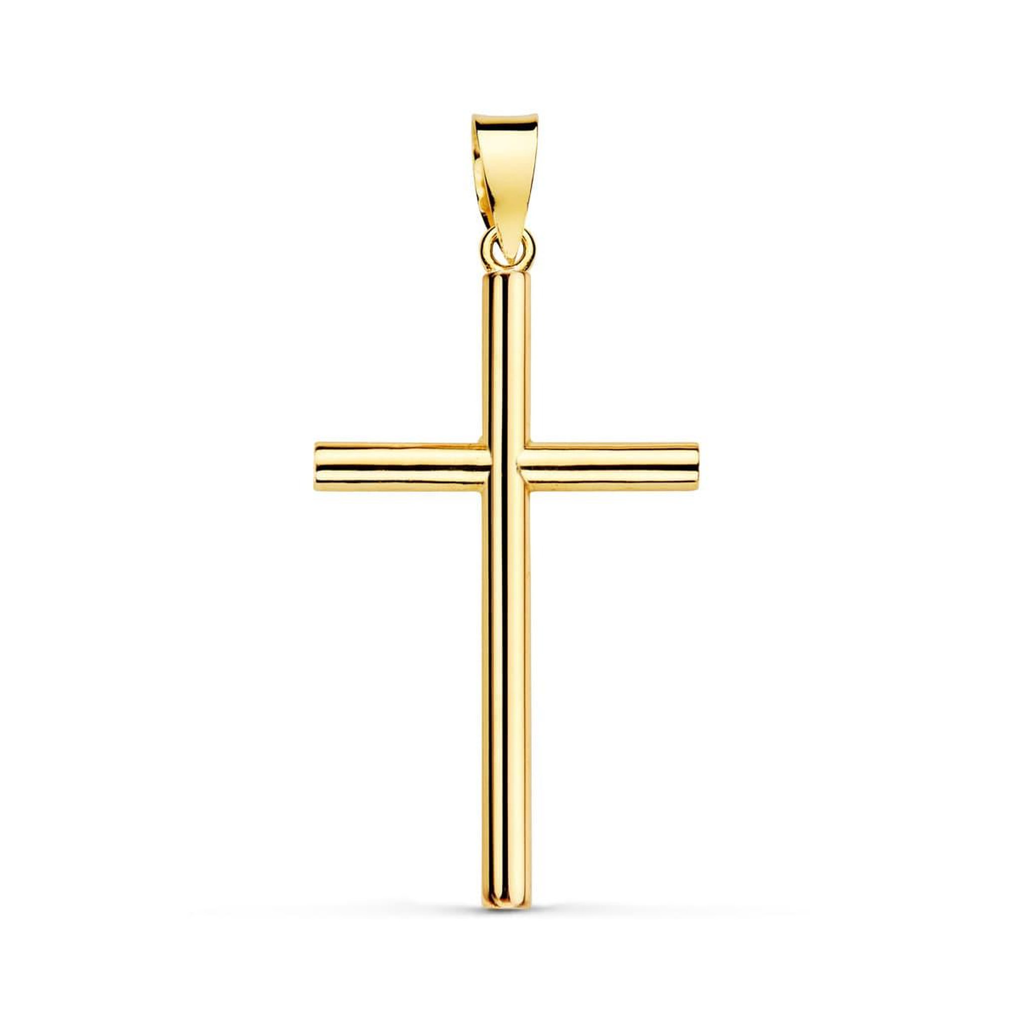 L'ATELIER D'AZUR Pendentif  - Médaille Croix Or 18 Carats 750 Jaune - Chaine Offerte