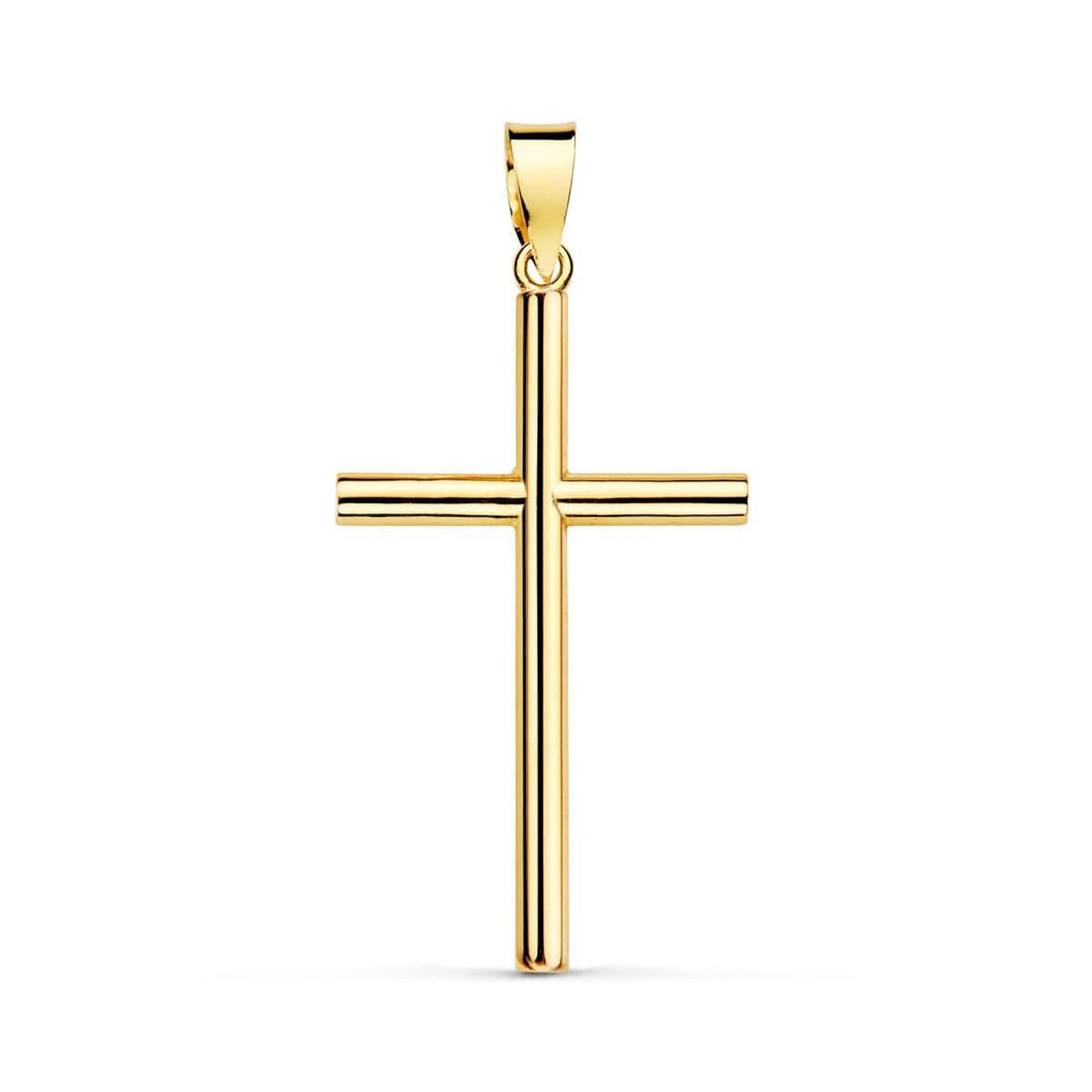 L'ATELIER D'AZUR Pendentif  - Médaille Croix Or 18 Carats 750 Jaune - Chaine Offerte