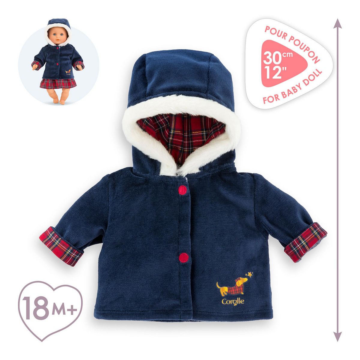 Corolle Manteau Corolle en Fêtes pour poupon 30 cm