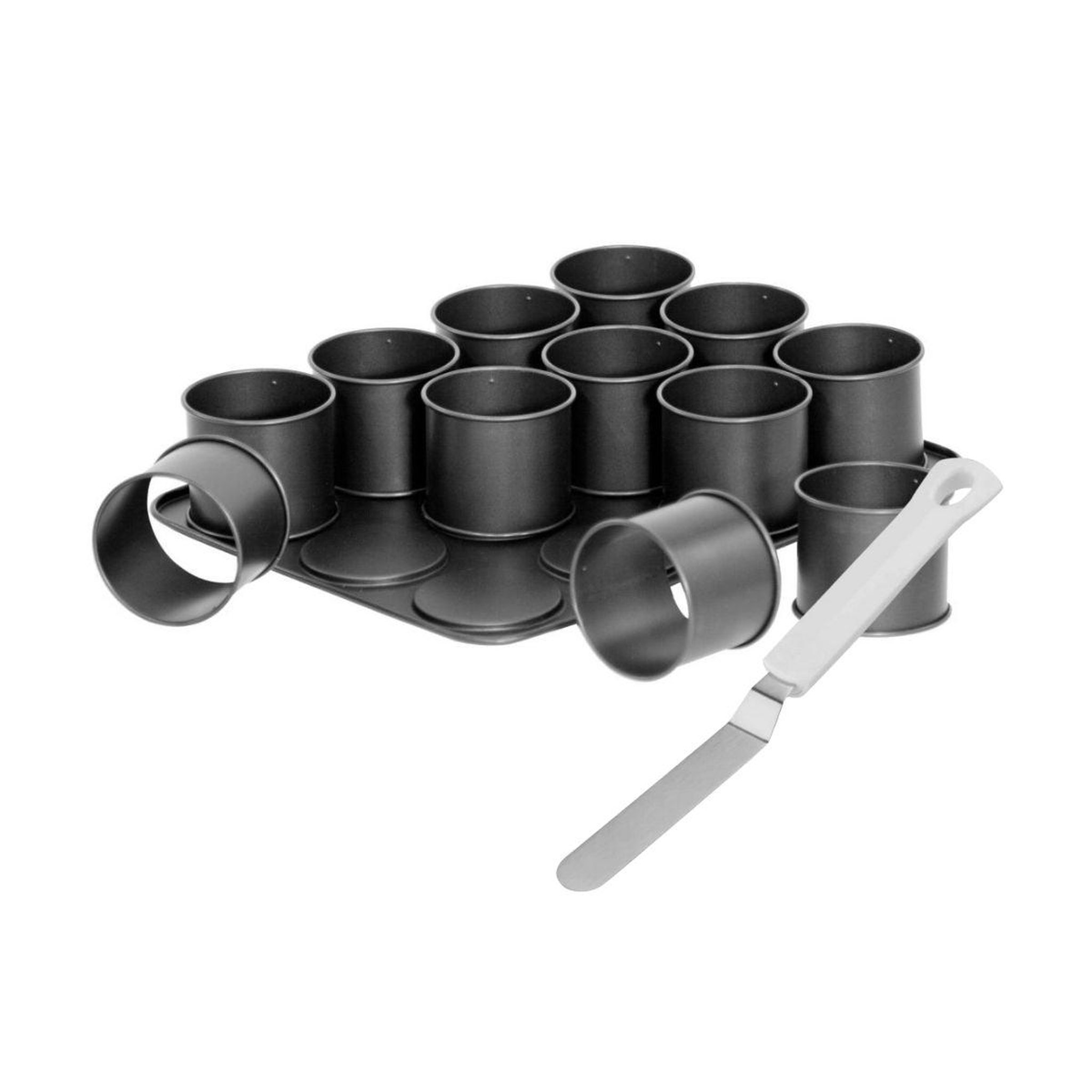 ZENKER Plaque à pâtisserie mini gâteaux et spatule à glacer zenker black metallic