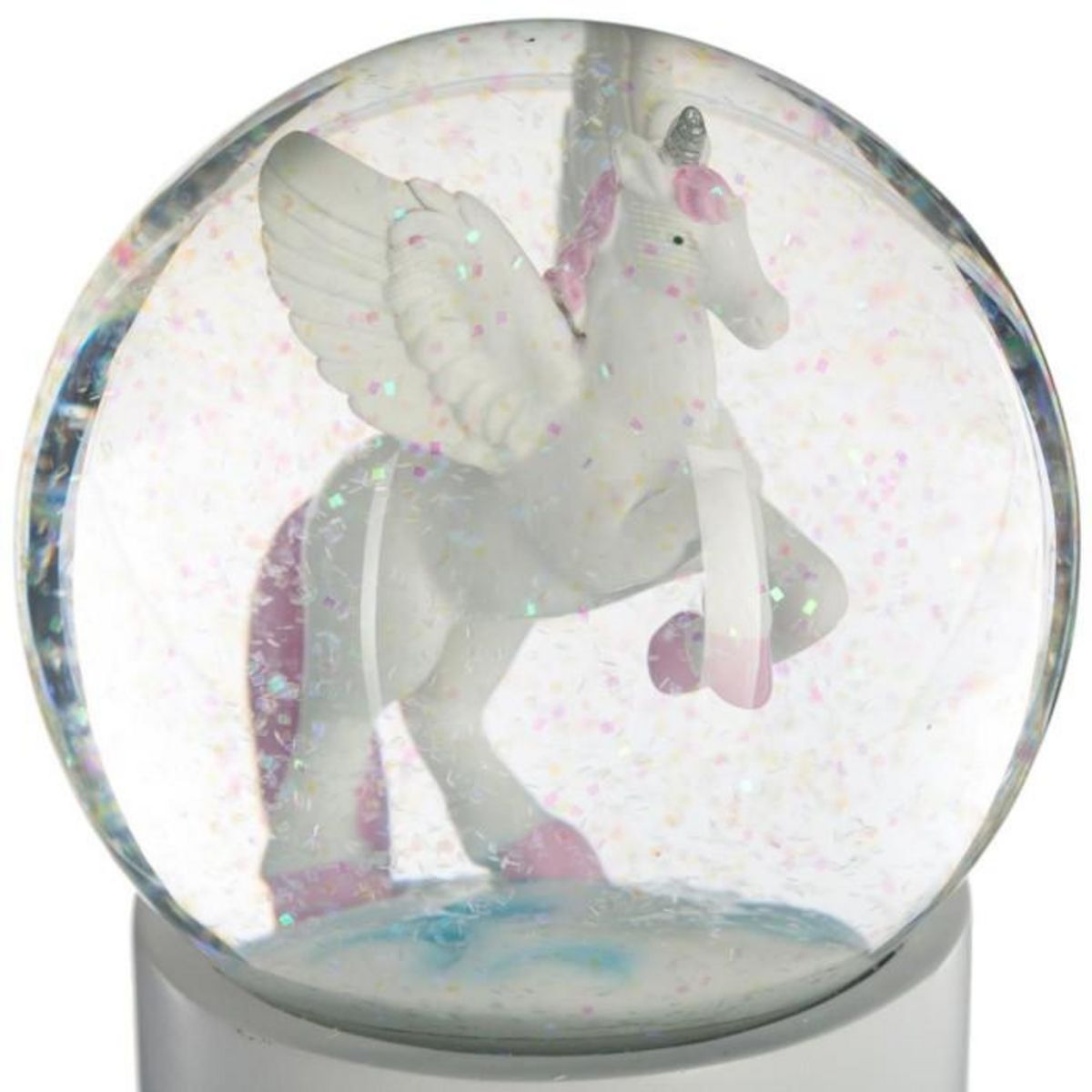 Atmosphera Kids Boule à Neige en Verre  Licorne  13cm Blanc