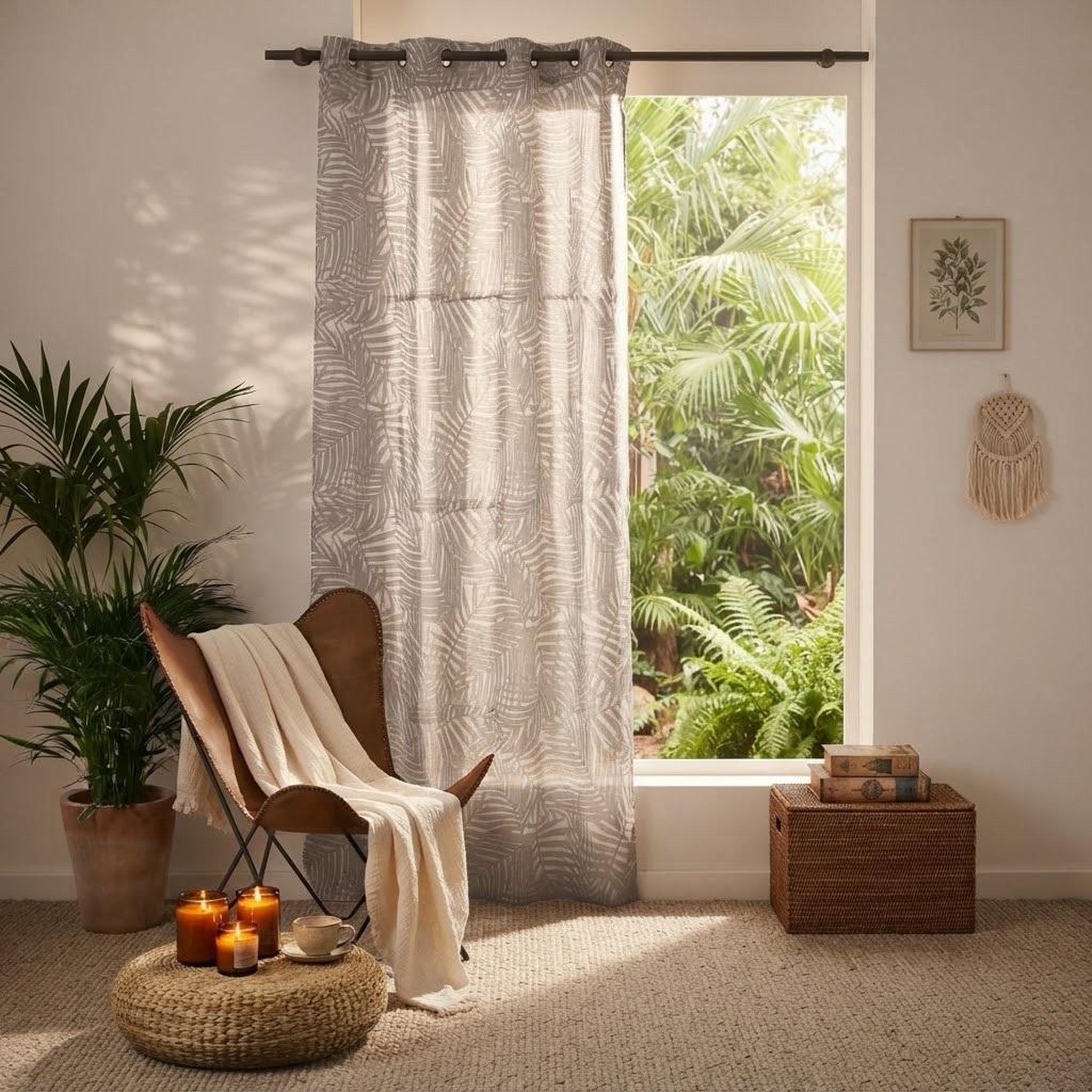 Voir la diapositive 5 : Eden Voilage a oeillets eucalys design et moderne