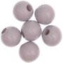 RICO DESIGN 6 Perles rondes - bois gris - 30 mm