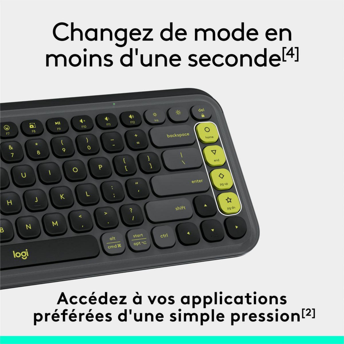 Logitech Clavier sans fil Pop Icon Graphite