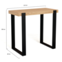 Voir la diapositive 4 : ID MARKET Table haute de bar PHOENIX bois et noir 113 cm