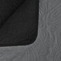 VIDAXL Couvre-lit a double face matelasse 220 x 240 cm Gris et noir