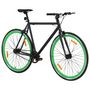 Voir la diapositive 2 : VIDAXL Vélo à pignon fixe noir et vert 700c 55 cm