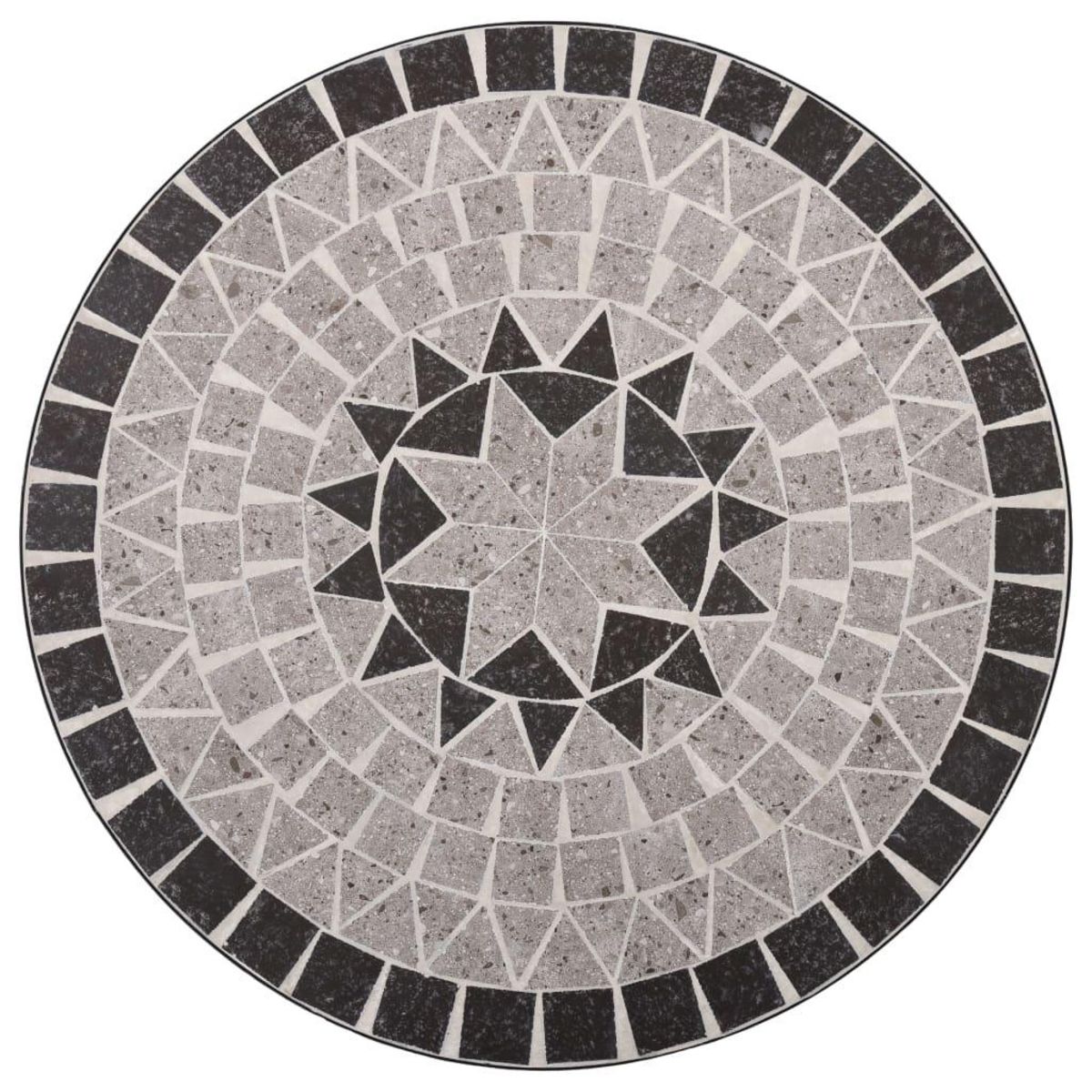VIDAXL Mobilier de bistro 3 pcs mosaïque Carreaux ceramiques Gris