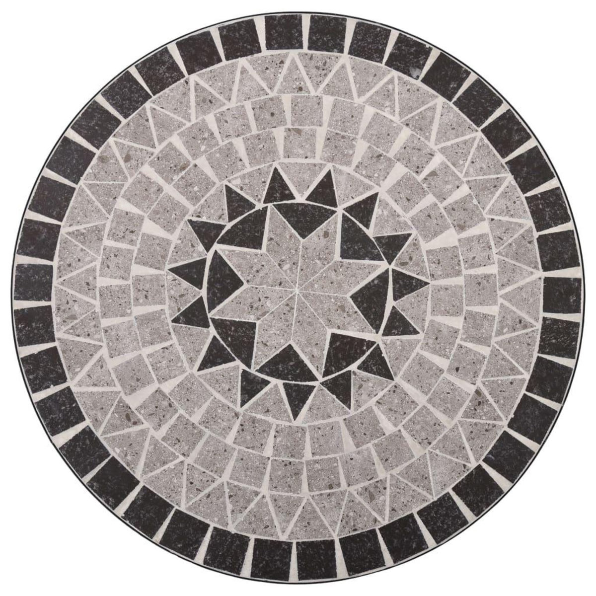 VIDAXL Mobilier de bistro 3 pcs mosaïque Carreaux ceramiques Gris