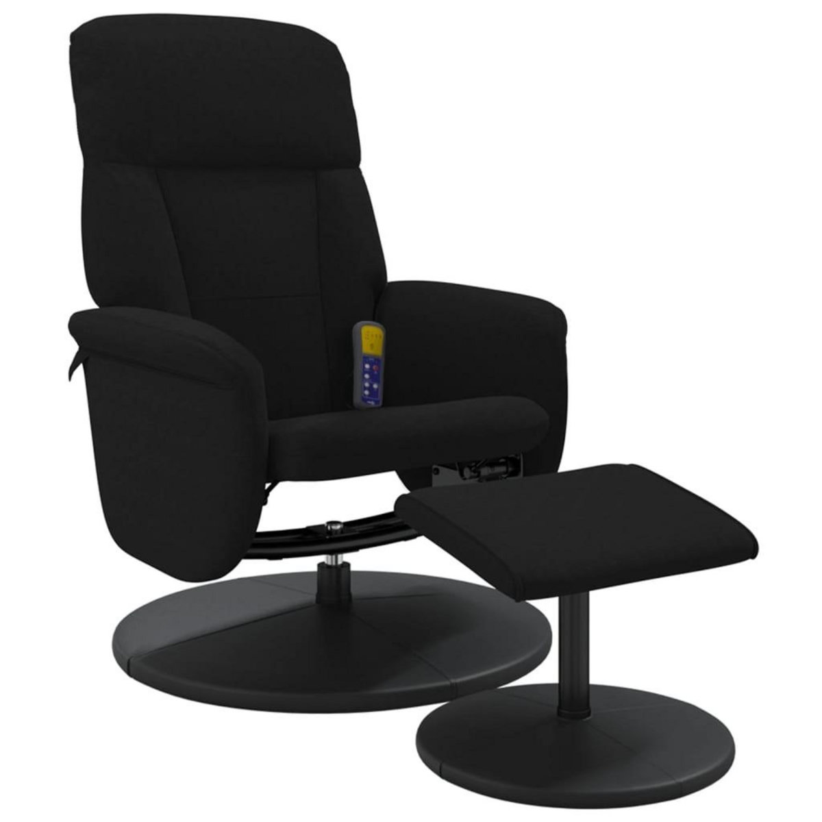 VIDAXL Fauteuil de massage inclinable avec repose-pied noir velours