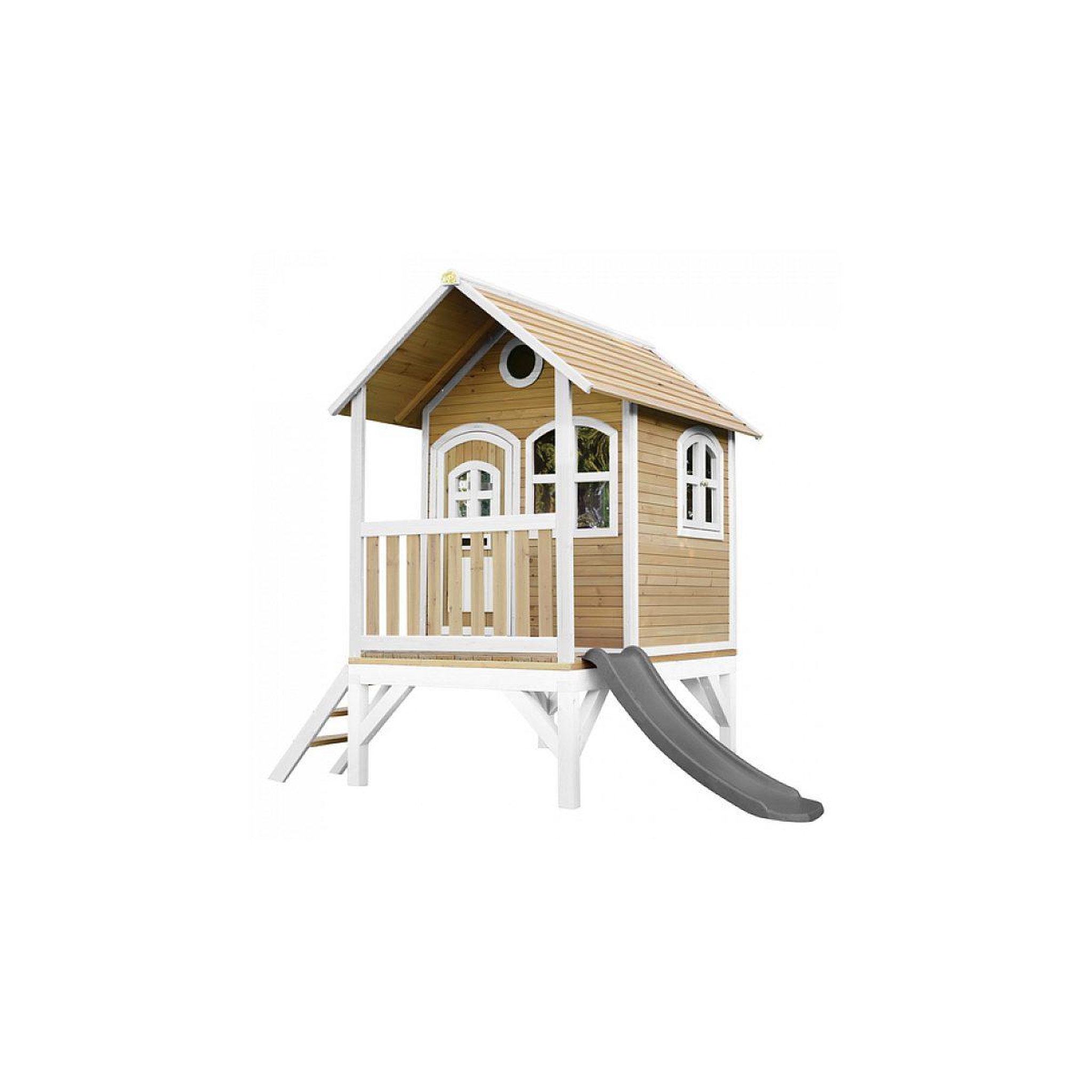 Axi House Axi classic tom maisonnette marron blanc toboggan gris
