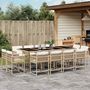 Voir la diapositive 1 : VIDAXL Ensemble a manger de jardin et coussins 13 pcs beige