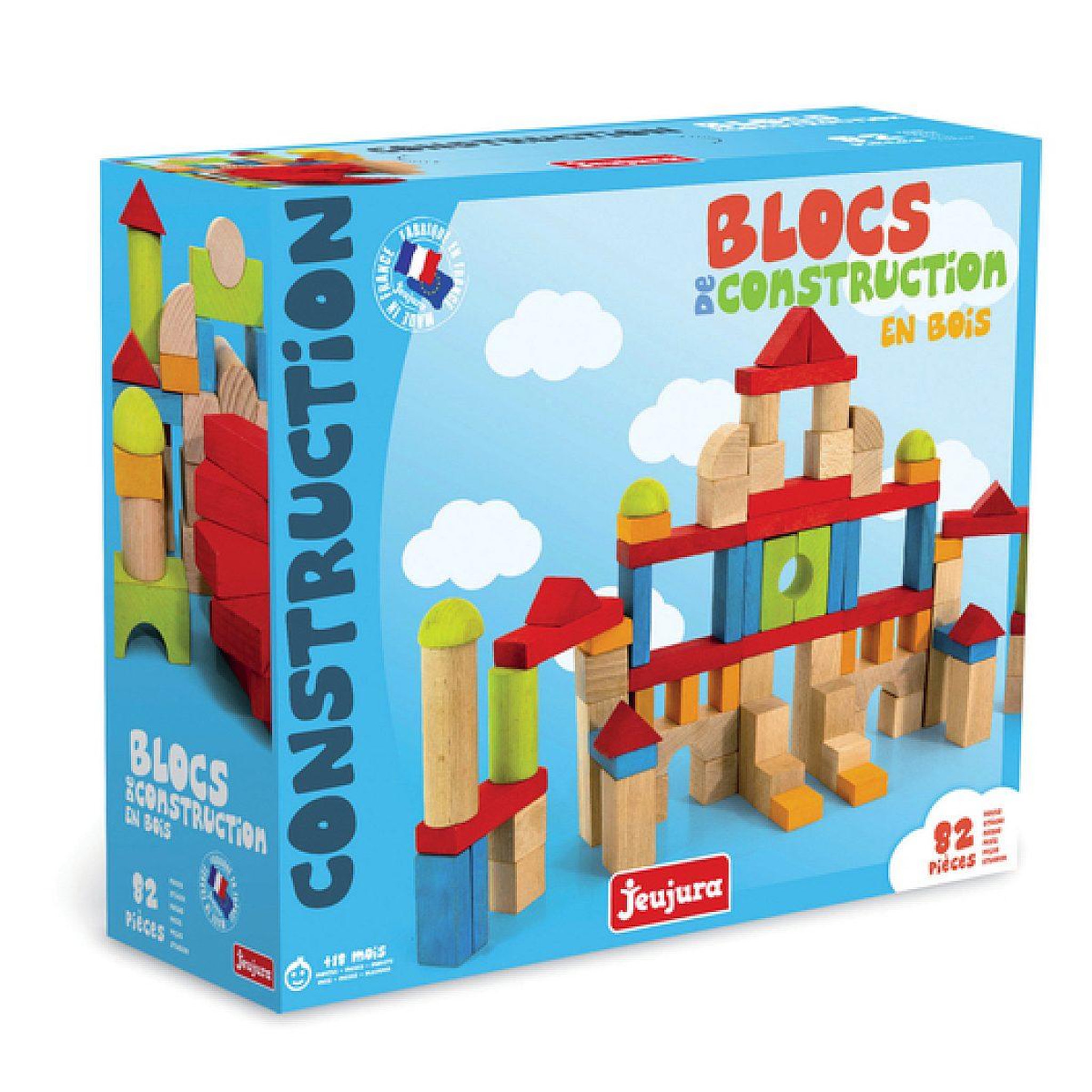 Voir la diapositive 2 : JeuJura - blocs de construction - 82 pieces