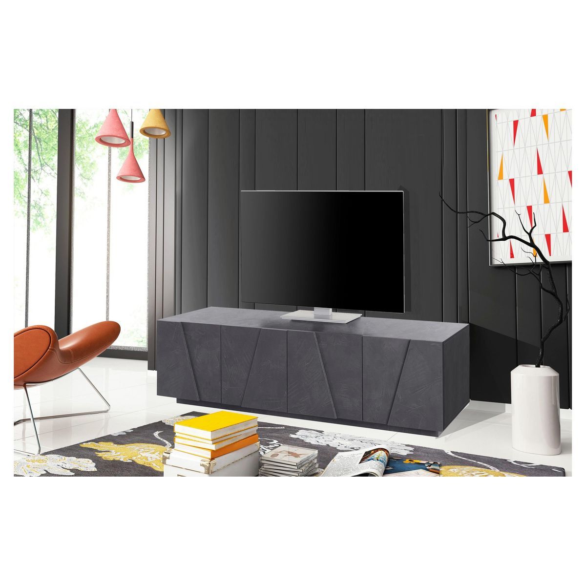 Meuble TV 4 portes L160cm PESCARA