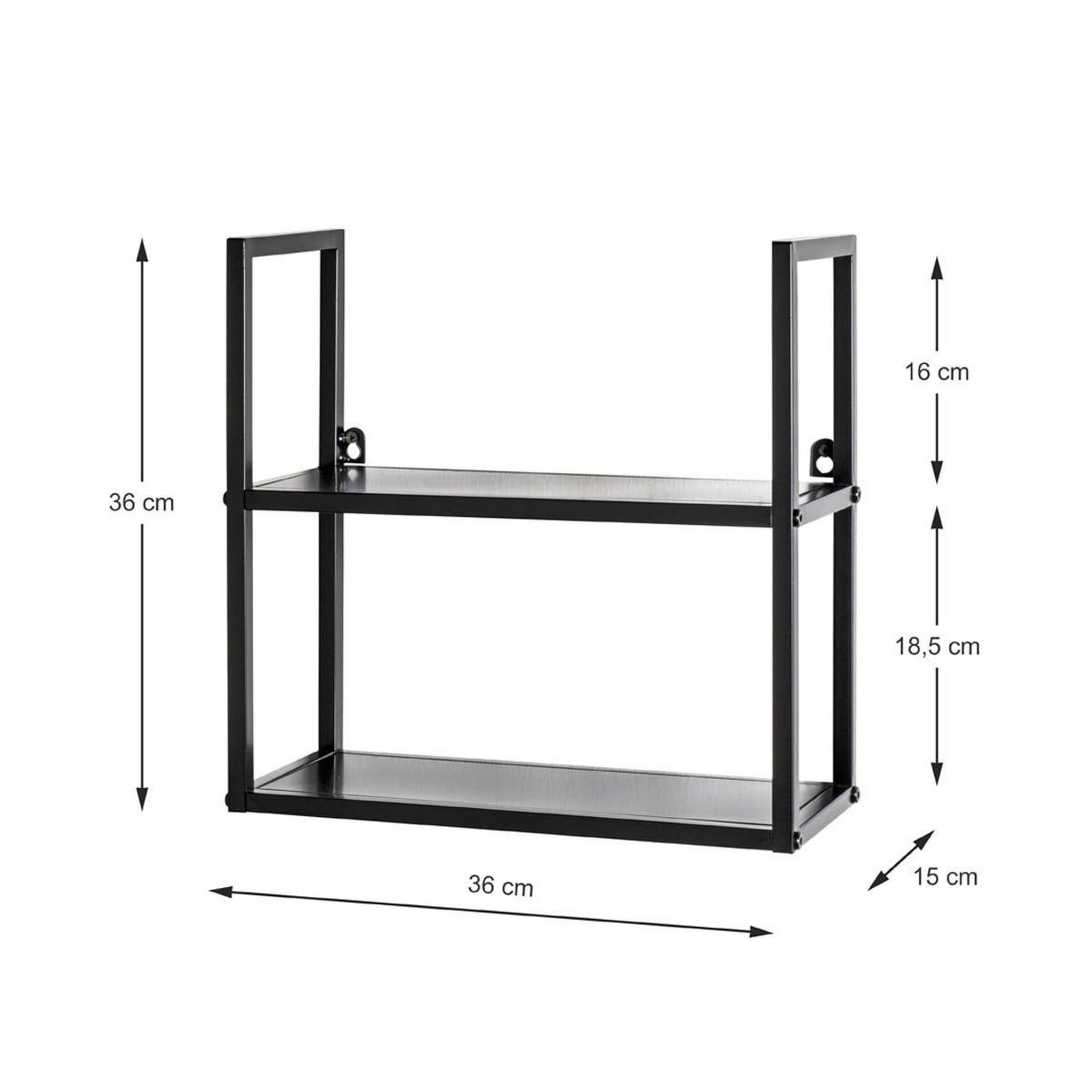 Voir la diapositive 4 : Paris Prix Étagère murale design  nina  36cm noir