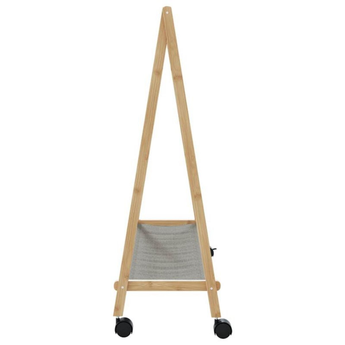 VIDAXL Porte vêtements et étagères et roulettes 106x34x106,5cm bambou