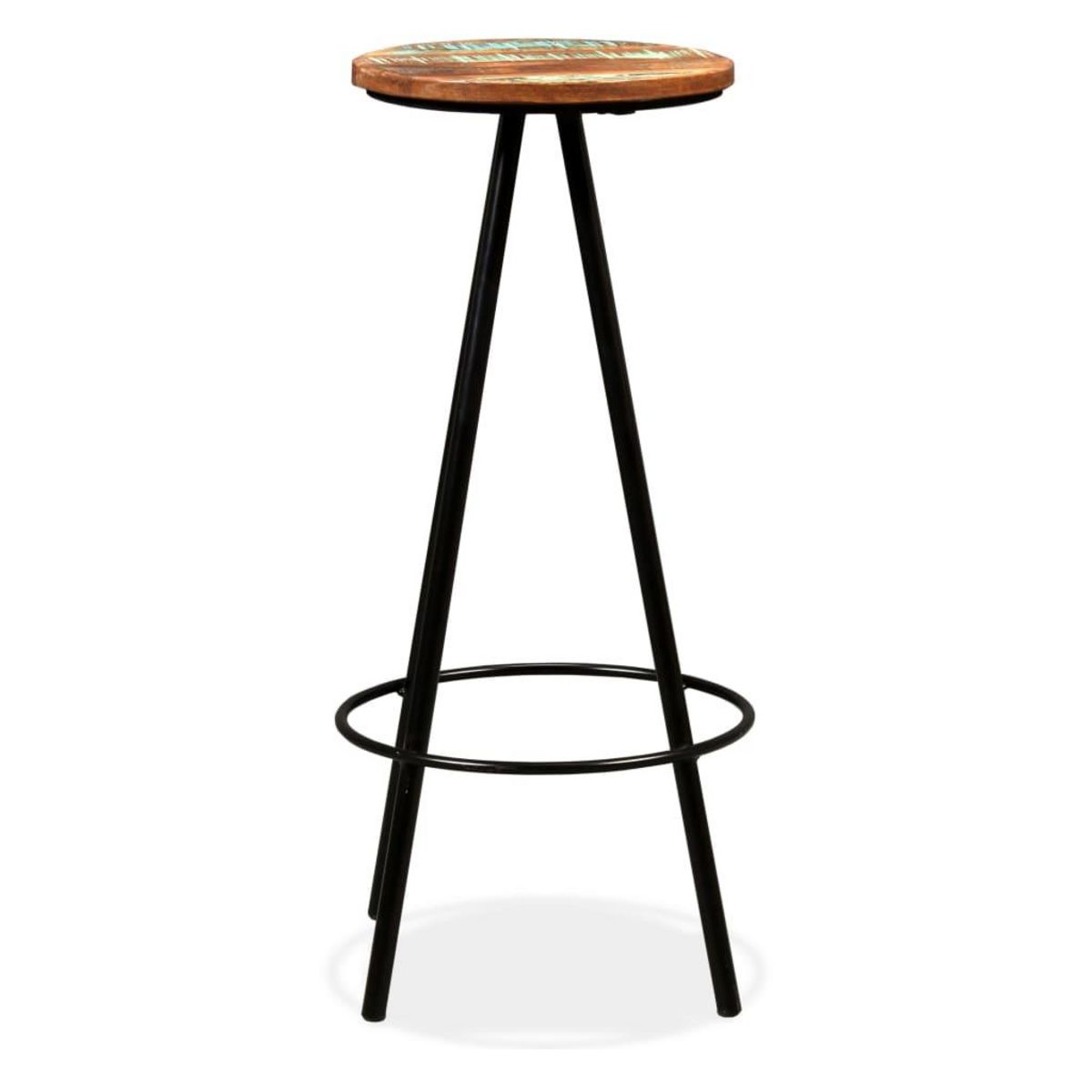 VIDAXL Tabourets de bar lot de 4 bois massif de recuperation