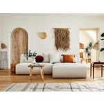 LISA DESIGN Onyx - canapé modulable d'angle réversible 4 places - en tissu. Coloris disponibles : Orange, Gris, Vert, Beige