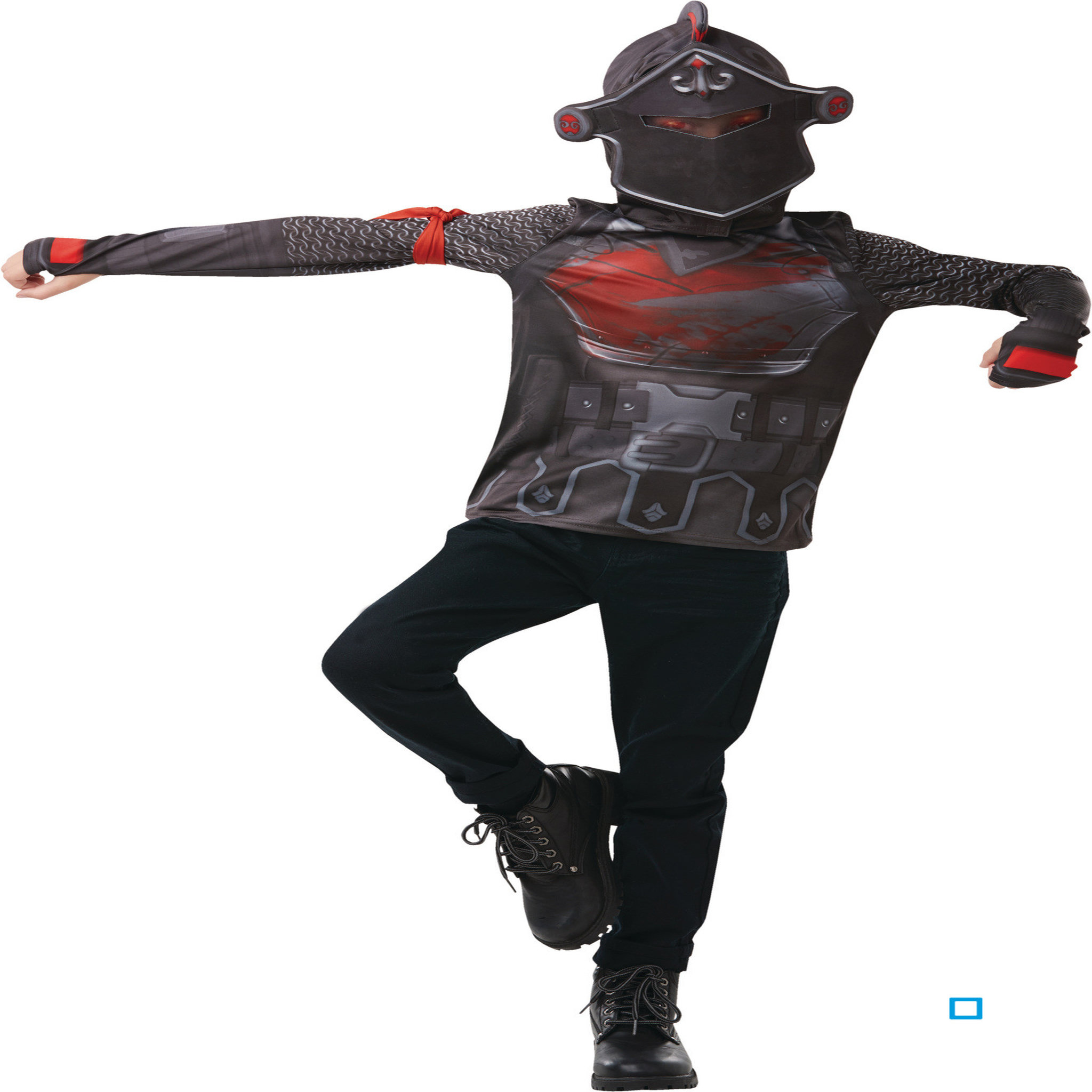 RUBIES Top + cagoule ado Taille XXL - Black Knight Fortnite 