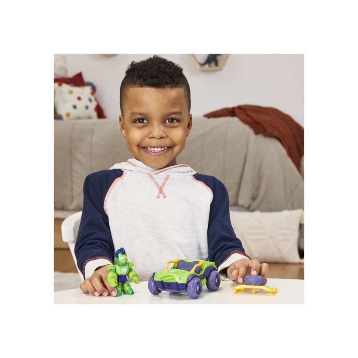 HASBRO Figurine Iron Hulk et véhicule Bolide blindé, Marvel Iron Man and his Awesome Friends, des 3 ans