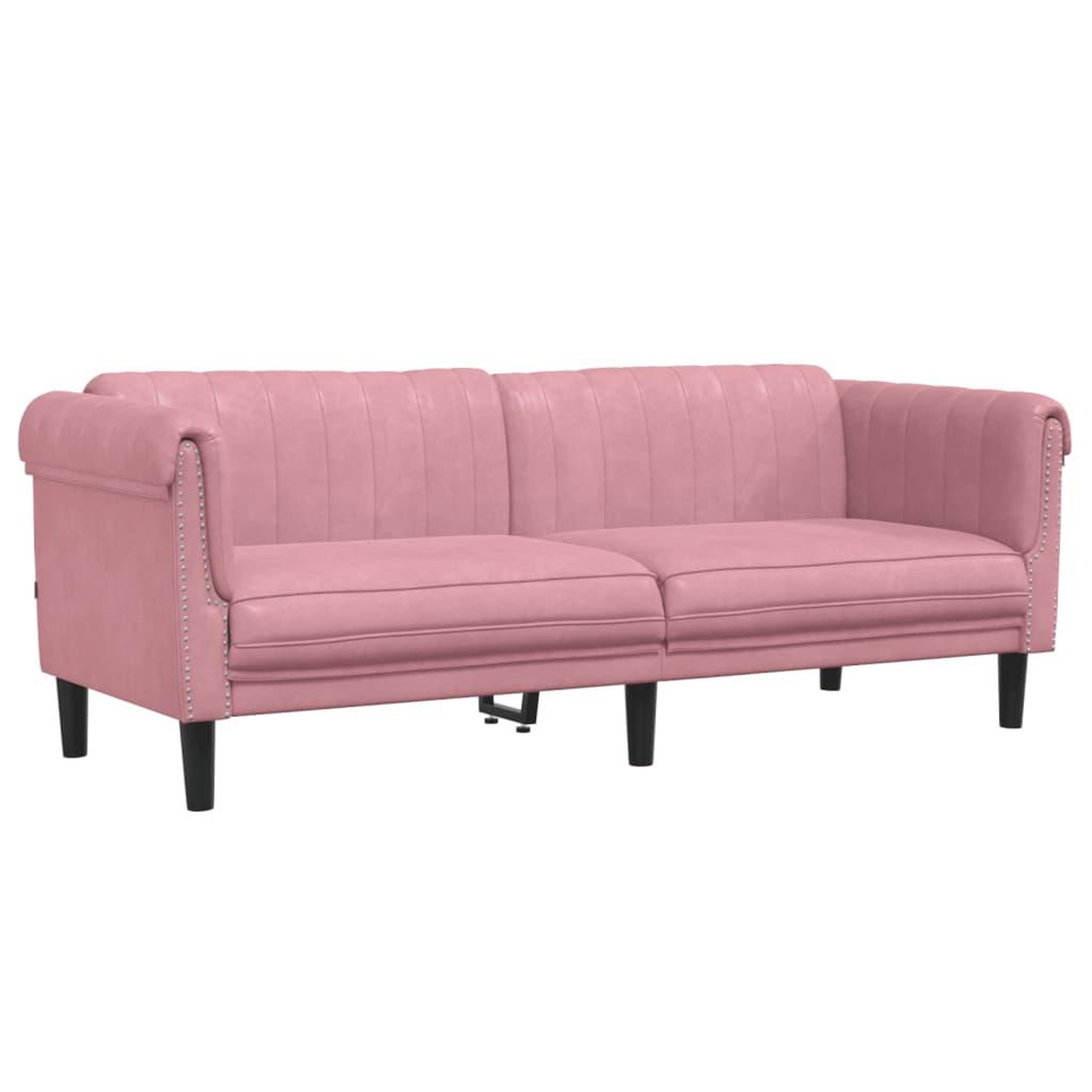 Voir la diapositive 2 : VIDAXL Canape a 3 places rose velours