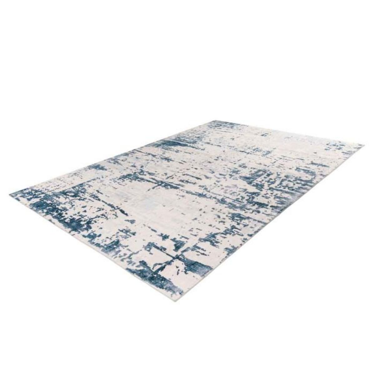 Paris Prix Tapis Tissé à Poils Courts Vintage  Ilian IV  Bleu