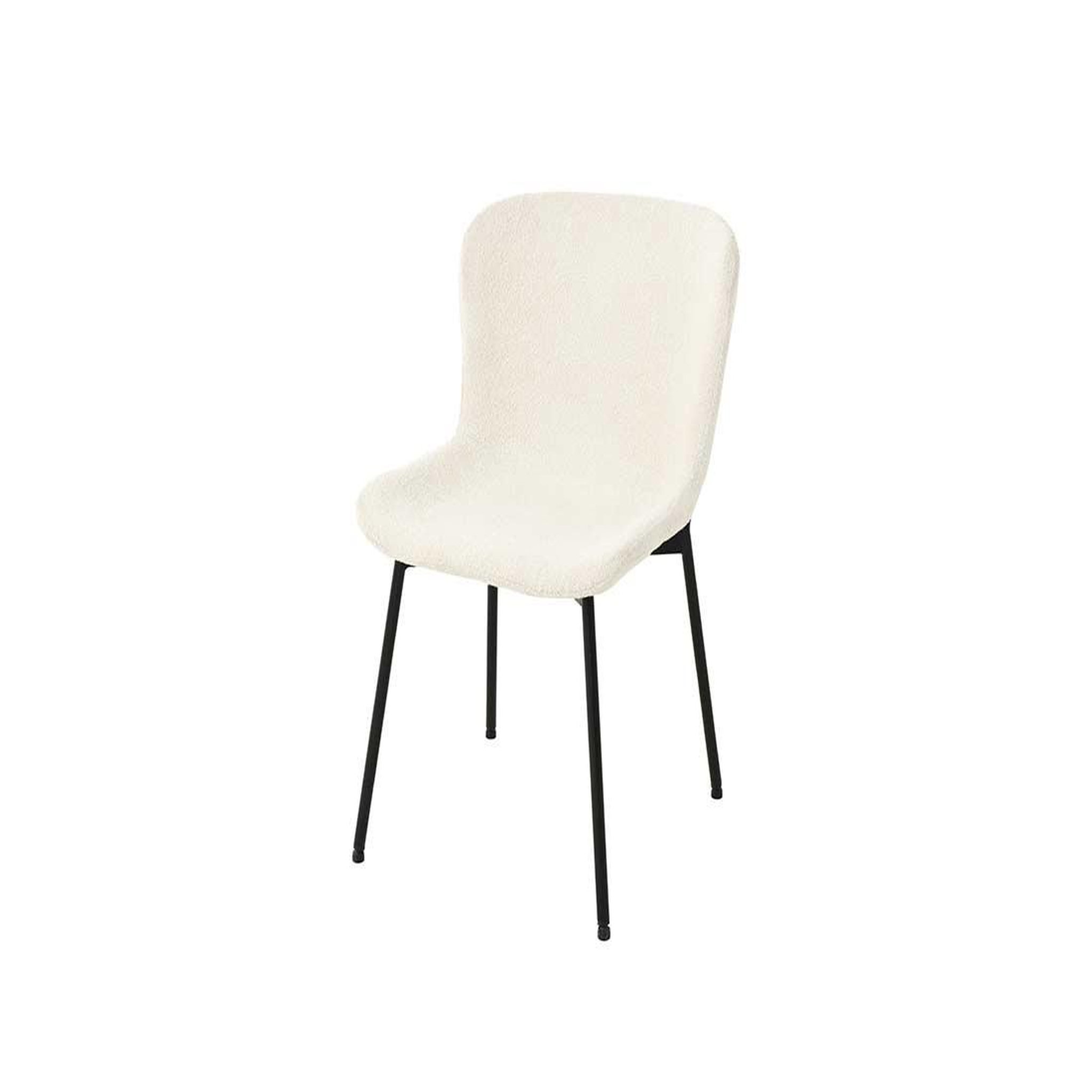 Voir la diapositive 3 : LISA DESIGN Castillo - lot de 4 chaises - beige - en tissu bouclette