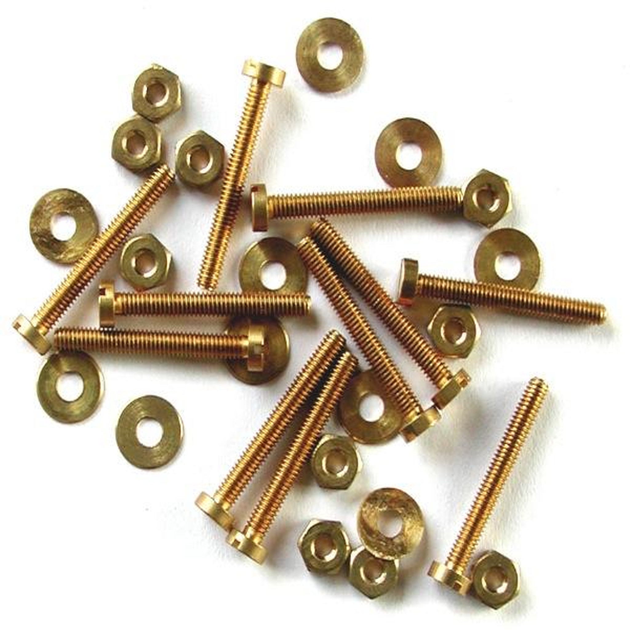MAXICRAFT 10 vis (10/20 mm) + 10 rondelles + 10 écrous Ø 2,5 mm