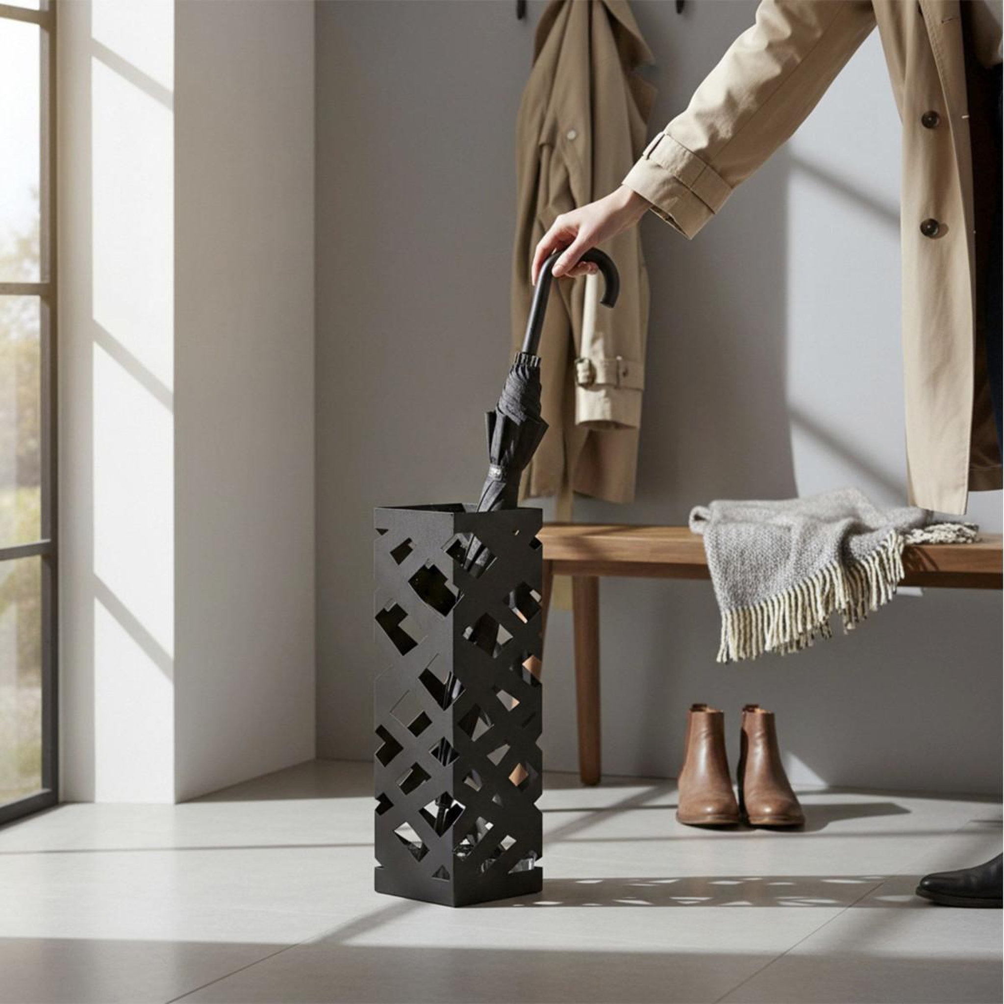 Voir la diapositive 2 : Paris Prix Porte-parapluie design  laqué iii  48cm noir