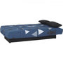 Voir la diapositive 4 : MARKET24 Banquette clic clac 3 places - tissu Bikini bleu - Style contemporain - L 190 x P 92 cm - DREAM