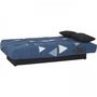 Voir la diapositive 4 : MARKET24 Banquette clic clac 3 places - tissu Bikini bleu - Style contemporain - L 190 x P 92 cm - DREAM