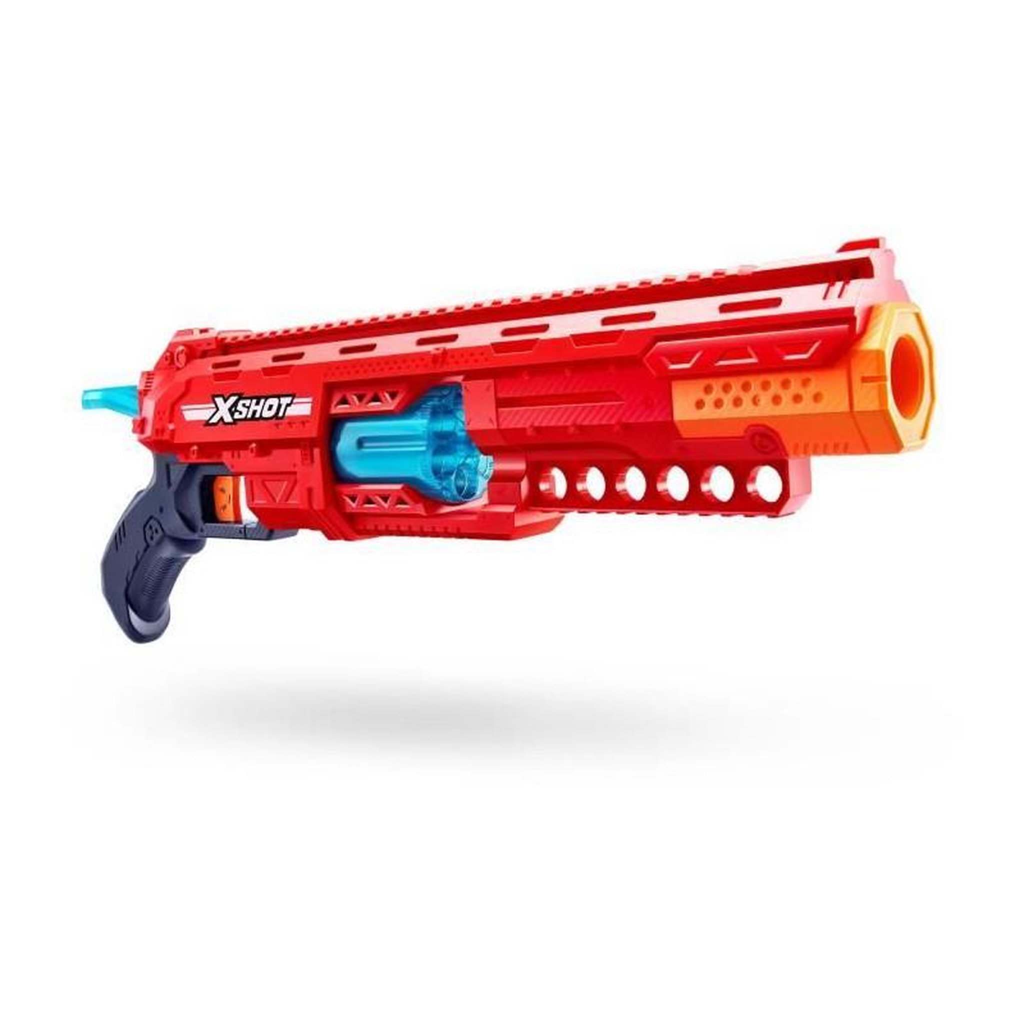 Voir la diapositive 6 : ZURU Lanceur de fléchettes - ZURU - X-SHOT Caliber - Barillet rotatif - Portée 27m - 16 fléchettes incluses