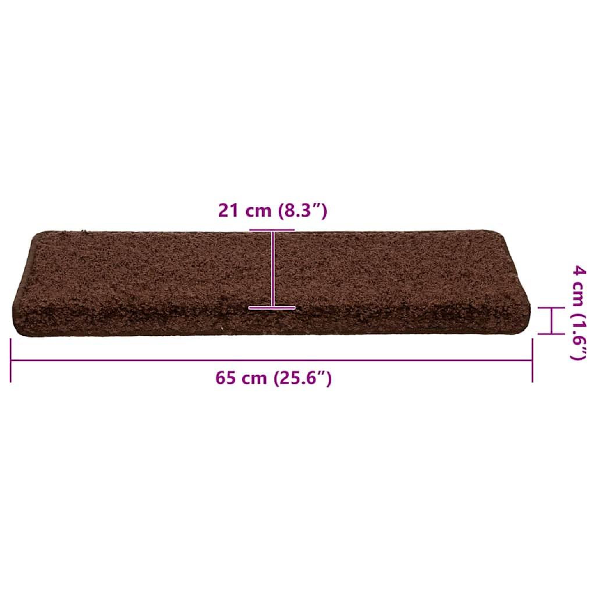 Voir la diapositive 6 : VIDAXL Tapis d'escalier 30 pcs 65x21x4 cm Marron
