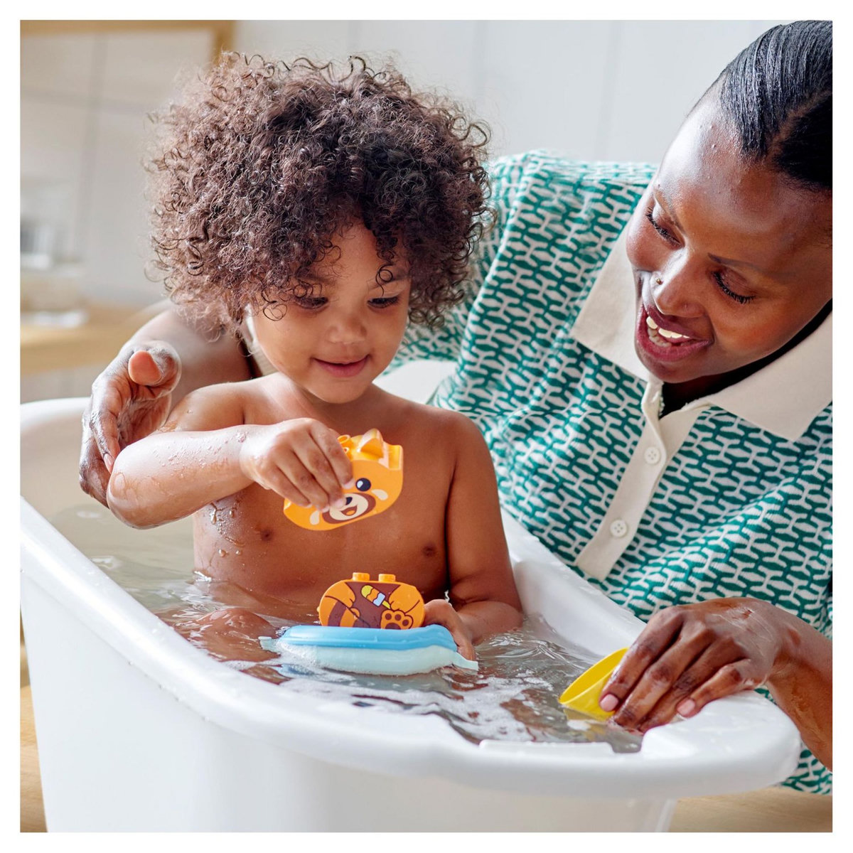 LEGO Duplo 10964 Jouet de bain : Panda rouge flottant, Set Baignoire pour Bébés et Enfants