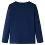 VIDAXL T-shirt enfants a manches longues bleu marine 128