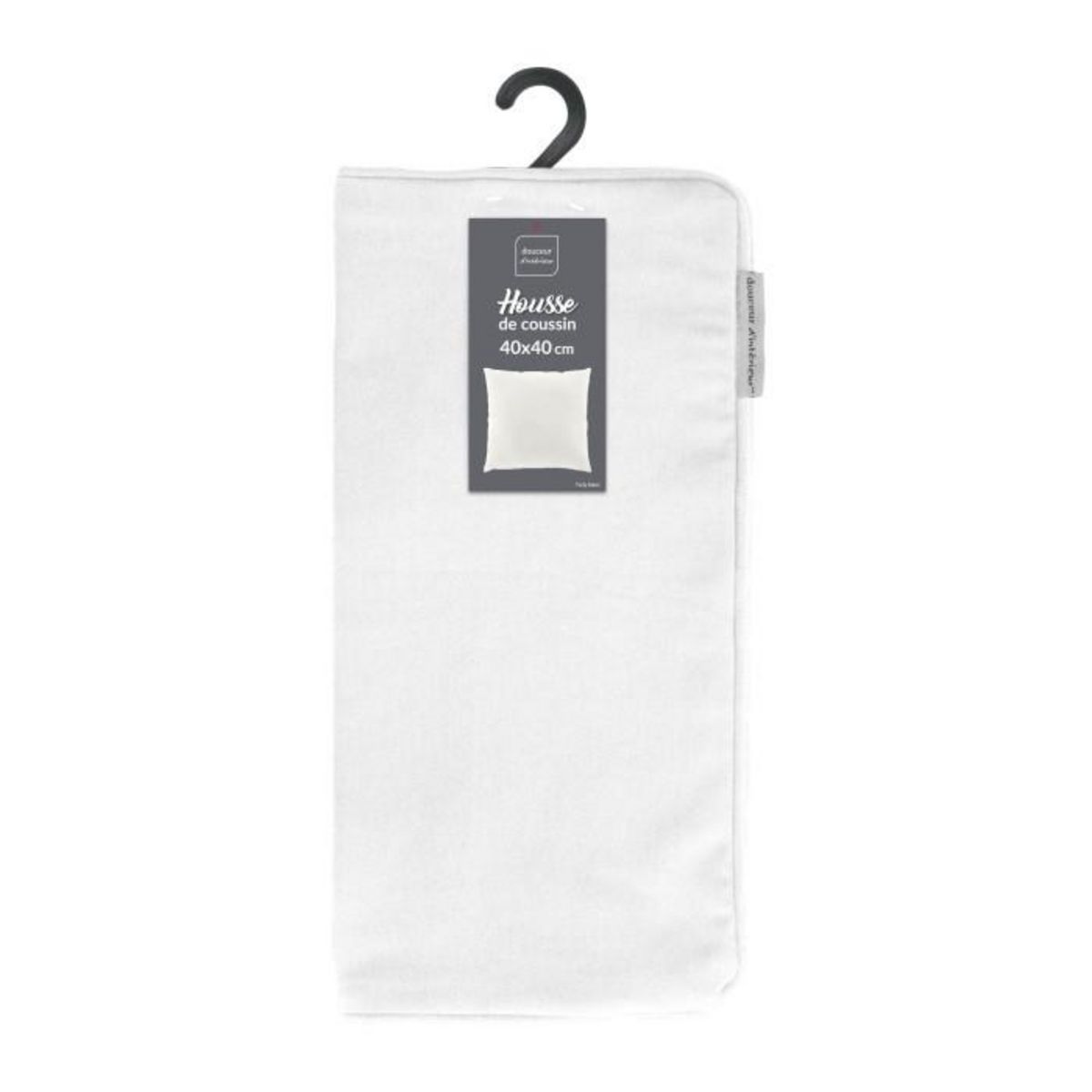 Paris Prix Housse de Coussin  Twily  40x40cm Blanc