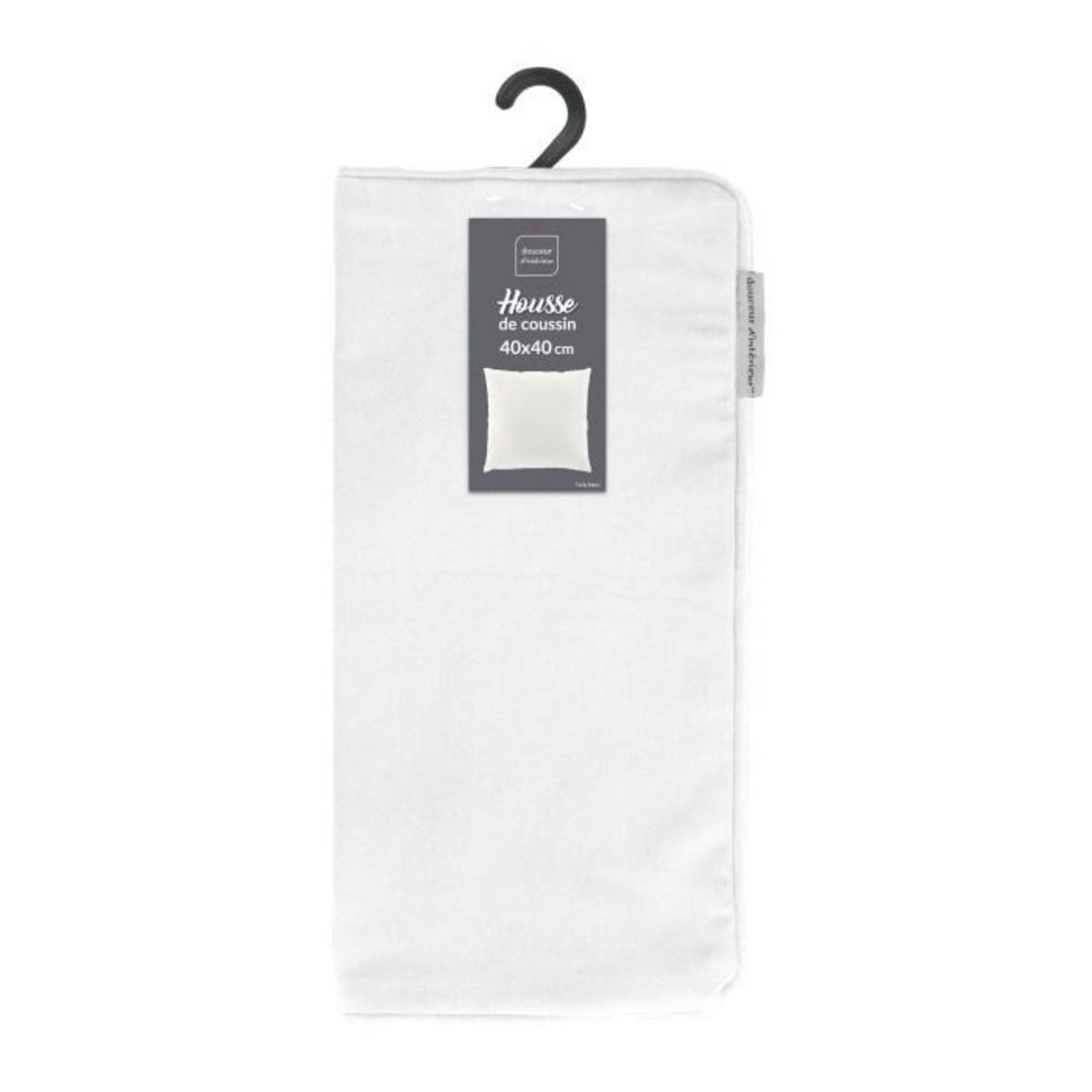 Paris Prix Housse de Coussin  Twily  40x40cm Blanc